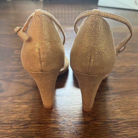 Chelsea Crew Lola heels in gold, size 40 - Picture 5 of 7